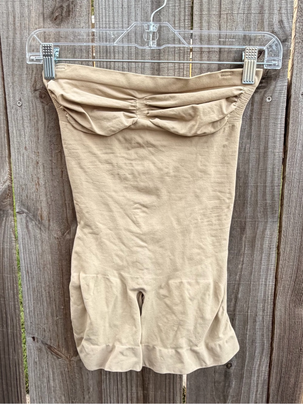 New SKIMS High-Waist Shaping Shorts in Tan
